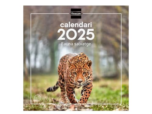 Finocam Wandbilder, 30 x 30 cm, zum Schreiben 2025, Monatsansicht, Januar 2025 - Dezember 2025 (12 Monate), katalanische Wildtiere von Finocam