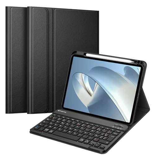 Fintie Französische AZERTY-Tastatur für iPad Pro 11 Zoll 2024 M4 (A2836/A2837/A3006) – kabellose Tastatur, stoßfeste Rückseite, Multi-Positions-Abdeckung, Schwarz von Fintie