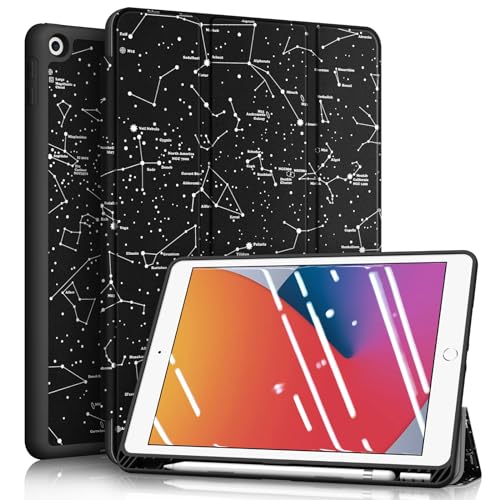 Fintie SlimShell-Schutzhülle für iPad 8. Generation 2020 und 7. Generation 2019, 10,2 Zoll. Mit eingebautem Stifthalter. Weiche TPU-Schutzhülle mit Ständer-Rückseite und auto. Aufwachfunktion. von Fintie