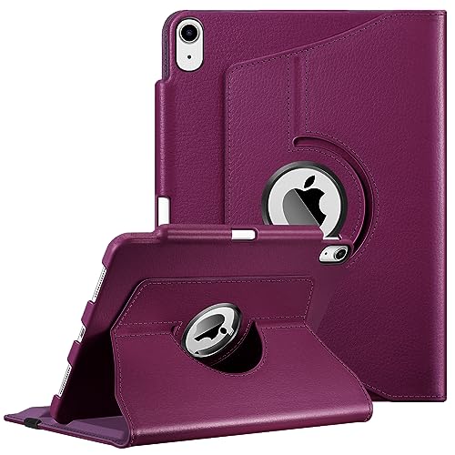 Fintie Hülle für iPad Air 11 Zoll 2024, iPad Air 5. Generation 2022 / iPad Air 4 2020 10.9 Zoll mit Pencil Halter - 360 Grad verstellbare Schutzhülle Cover mit mit Standfunktion, Lila von Fintie