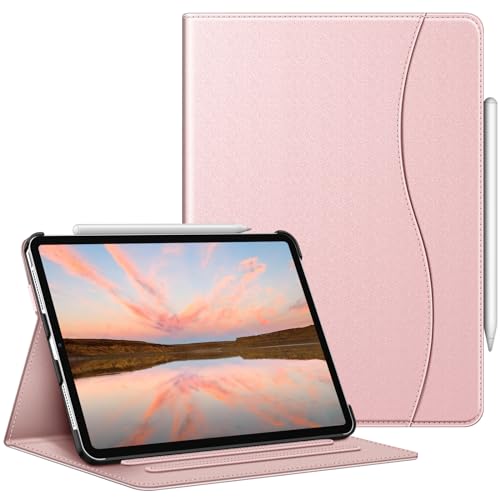 Fintie Schutzhülle für 11 Zoll (3. Generation) 2021 iPad Pro 2020 & 2018 – mehrere Winkel Betrachtungswinkel Folio Stand Cover mit Stifthalter und Tasche, auch passend Air 4, Roségold von Fintie