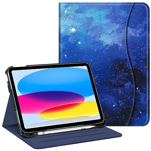 Fintie Schutzhülle für iPad 10. Generation 10,9 Zoll (Modell 2022), Multi-Winkel-Schutzhülle mit Stifthalter & Tasche, Auto Sleep/Wake, Sternenhimmel von Fintie