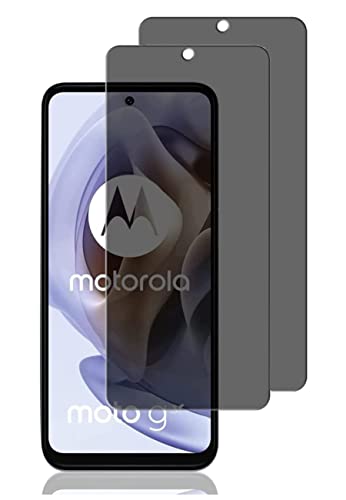 Fiokxie [2 Stück] Sichtschutz für Motorola Moto G23 - Anti-Spy Sichtschutzfolie 9H Härte, Anti-Spähen Privatsphäre Schutzfolie,Gehärtetes Glas Folie Blickschutzfolie, Privacy Screen mit Anti Spy von Fiokxie