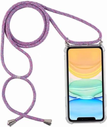 Handykette kompatibel mit Sony Xperia XZ1 Hülle Silikon - Handy Hülle mit Kordel zum Umhängen - Flexible Necklace Hülle Transparent Silikon Handyhülle Case mit Kette Stossfest Schutzhülle von Fiokxie