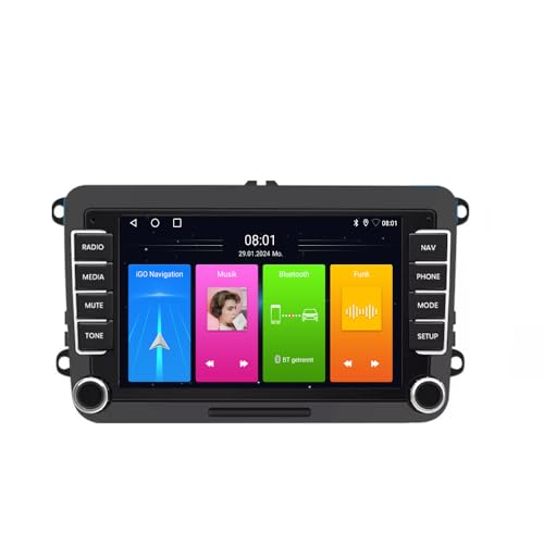 Auto Radio Autospieler GPS Navi Navigation Carplay/Android Autoradio 7 Zoll HD-Touchscreen USB Bluetooth kabellos WiFi Player, Ersatz für VW Golf Plus MK5/Touran/Passat 3C2 3C5 2005-2013 von Fiorigo