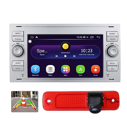 Auto Radio GPS DVB-T TMC Navi Navigation 7 Zoll Android Autoradio GPS Navigation+HD Nachtsicht Rückfahrkamera Ersatz für Ford Transit Hecktür Transporter Van 3/Ford Transit MK7 Tourneo/Furgon MK4 von Fiorigo