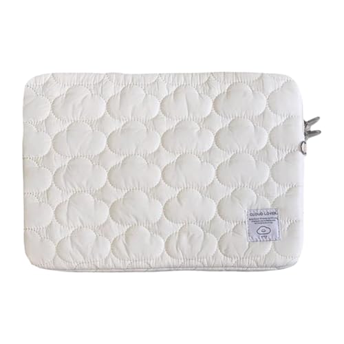 Fiorky Puffy Laptop-Hülle, Laptop-Tasche, Laptop-Tragetasche for Damen, Gesteppte Wolken-Stickerei, niedliche Computer-Hülle, kompatibel mit 11/13/15 Zoll Notebooks von Fiorky