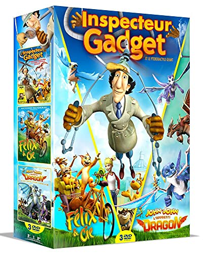 Coffret animation 3 films : félix et cie ; inspecteur gadget ; john-john, l'apprenti dragon [FR Import] von Fip