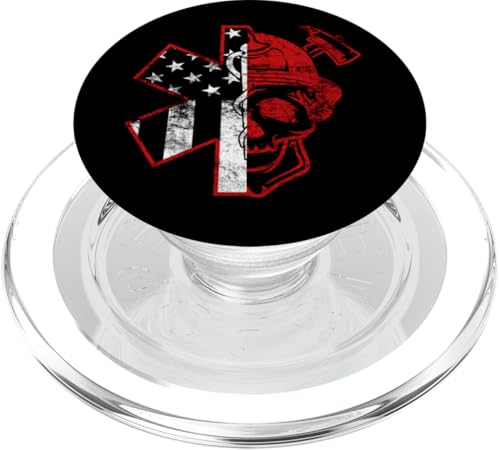 Emergency Medical Services EMS EMT EMR Firefighter Paramedic PopSockets PopGrip für MagSafe von Fire Fighter Firemen Firefighters Fire Station EMT