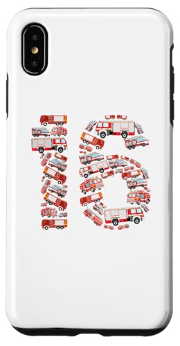 Fire Truck, 16th Birthday Kids, 16 Years Old Firefighter Hülle für iPhone XS Max von Firefighter, Birthday Party, Tee Store