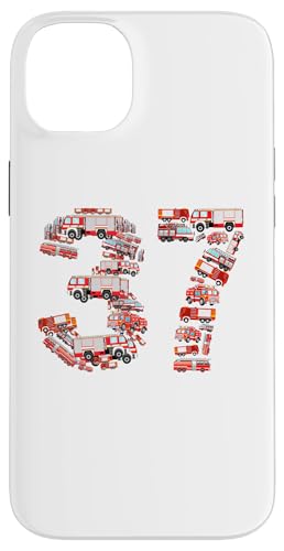 Fire Truck, 37th Birthday Kids, 37 Years Old Firefighter Hülle für iPhone 14 Plus von Firefighter, Birthday Party, Tee Store