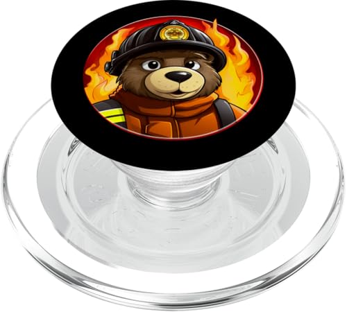 Feuerwehrmann Bär PopSockets PopGrip für MagSafe von Firefighters Fans