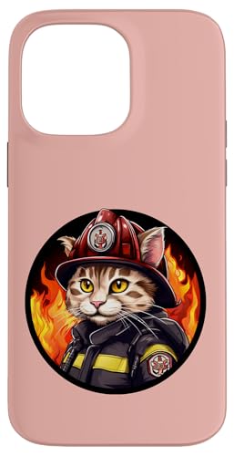 Hülle für iPhone 14 Pro Max Katze Feuerwehr von Firefighters Fans