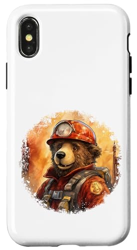 Hülle für iPhone X/XS Feuerwehrmann Bär von Firefighters Fans