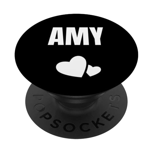 Amy Vorname Geburtstag Niedliches Herz PopSockets Klebender PopGrip von First Name Gift Female Cute Heart Birthday Name