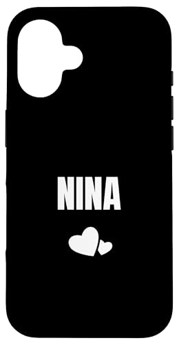 Nina Vorname Geburtstag Niedliches Herz Hülle für iPhone 16 von First Name Gift Female Cute Heart Birthday Name