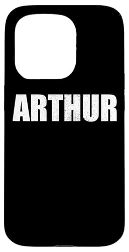 Hülle für iPhone 15 Pro Arthur Vorname Geburtstag Retro Papa Name personalisiert von First Name Gift male Retro Birthday Name Father