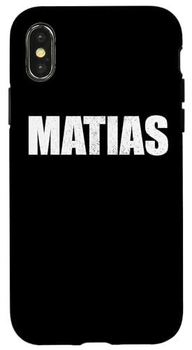 Hülle für iPhone X/XS Matias Vorname Geburtstag Retro Papa Name personalisiert von First Name Gift male Retro Birthday Name Father