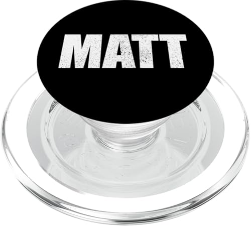 Matt Vorname Geburtstag Retro Papa Name personalisiert PopSockets PopGrip für MagSafe von First Name Gift male Retro Birthday Name Father