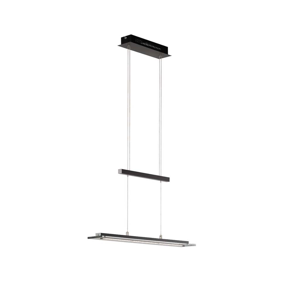 LED Hängeleuchte, schwarz, dimmbar, Höhenverstellbar, L 88 cm von Fischer Leuchten