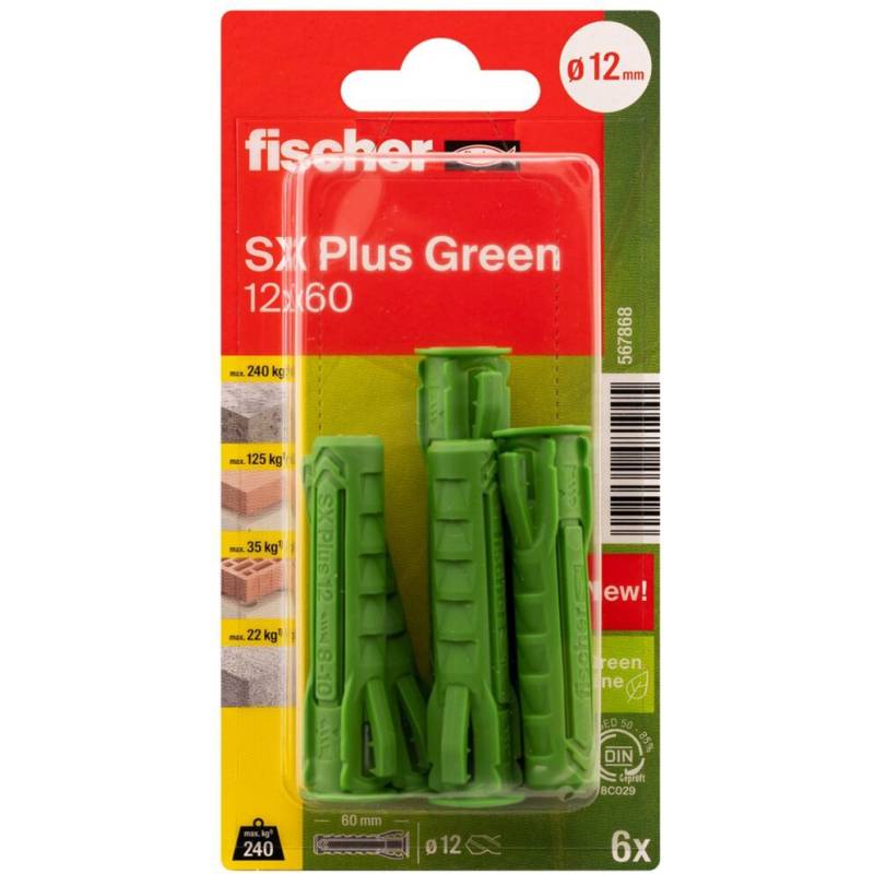 Dübel SX Plus Green 12x60 K von Fischer