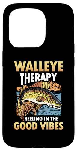 Hülle für iPhone 15 Pro Walleye-Therapie-Rolle von Fishing Fisherman Gift Idea