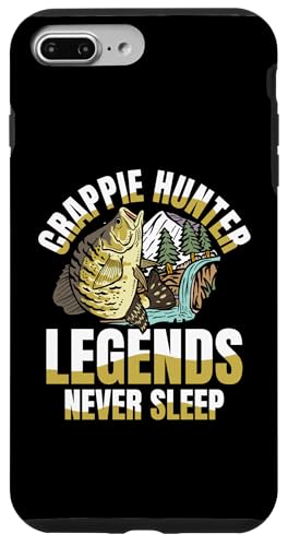 Hülle für iPhone 7 Plus/8 Plus Crappie Hunter Legends schlafen nie von Fishing Fisherman Gift Idea