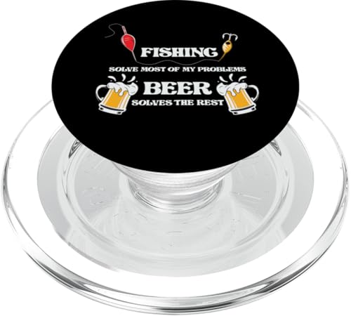 Fishing and Beer Solves Problems Fish Fisherman Angler Geschenk PopSockets PopGrip für MagSafe von Fishing Way of Life