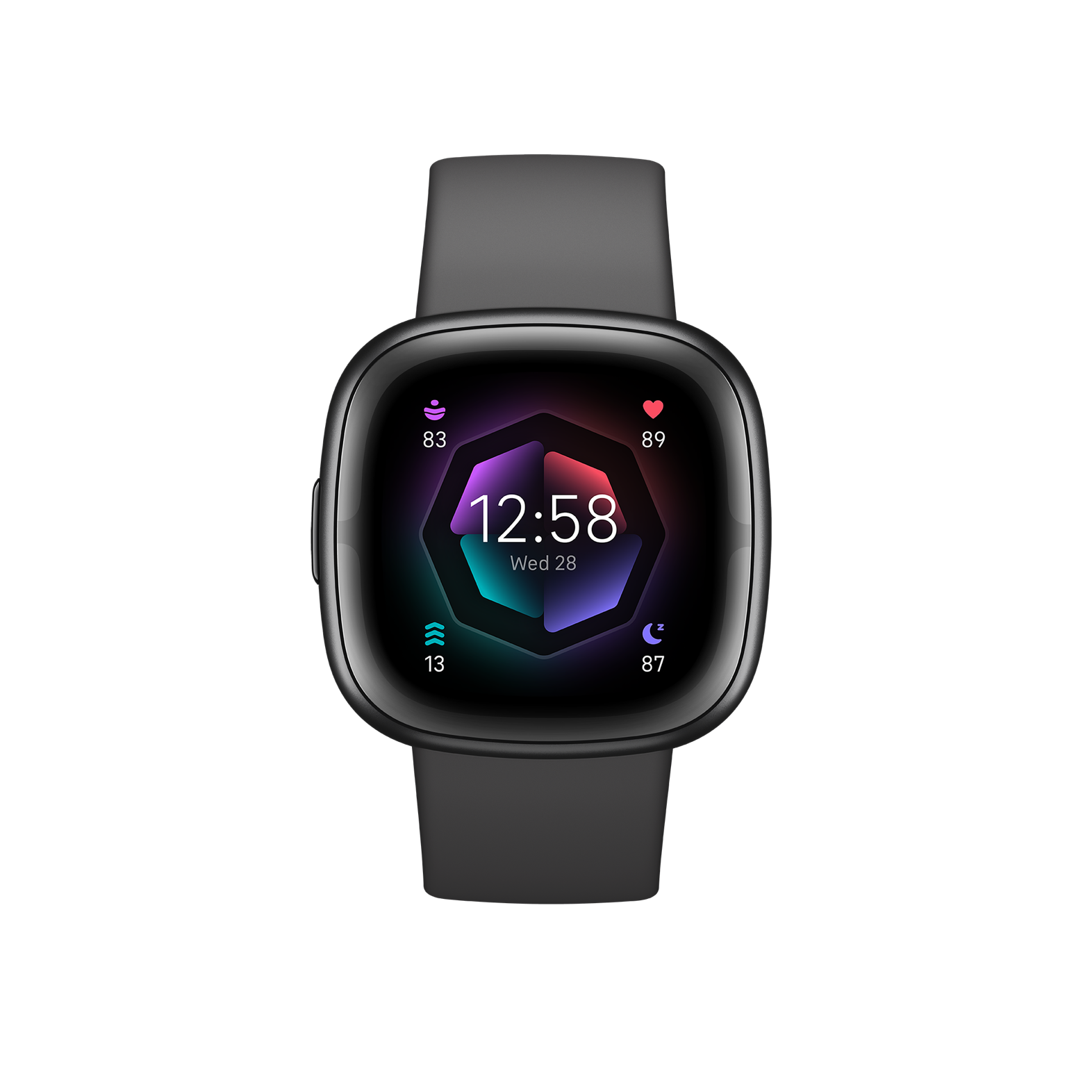 Fitbit Sense 2 - 40 mm - Carbon-Schwarz - intelligente Uhr mit Band - Graphit - Handgelenkgr��e: up to 209 mm - NFC, Bluetooth (FB521BKGB) von FitBit