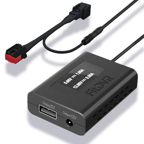 FitDVR Dashcam Power Adapter (8-Pin) Geeignet für Land Rover & Jaguar, LED-Anzeige USB Power, Anschluss an automatisch abblendenden Rückspiegel, 5V 12V Ausgang, D3-020 von FitDVR