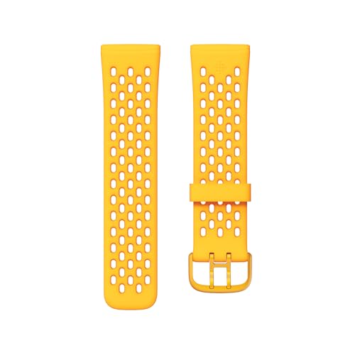 Fitbit Offizielles Sportarmband Armband Versa 3/4 und Sense 2, Sunny Day, Golden Sunrise - Small von Fitbit