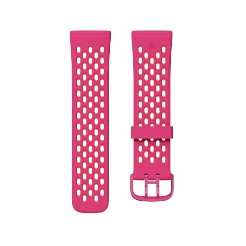 Fitbit Offizielles Sportarmband Armband Versa 3/4 und Sense 2, Watermelon/Orange - Large von Fitbit