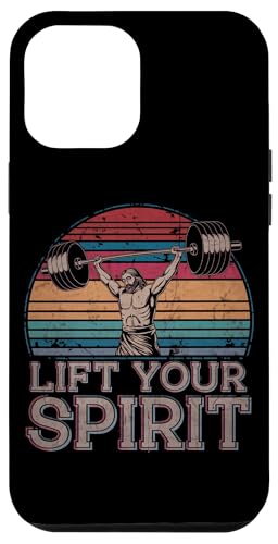 Hülle für iPhone 15 Plus Vintage Jesus Lift Your Spirit Lustig Christian Gym Workout von Fitness Training Bodybuilding Men Women Tees