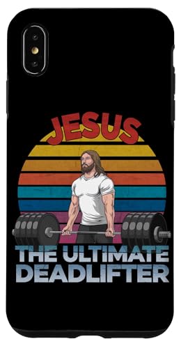 Hülle für iPhone XS Max Vintage Jesus The Ultimate Deadlifter Christliches Fitness-Training von Fitness Training Bodybuilding Men Women Tees