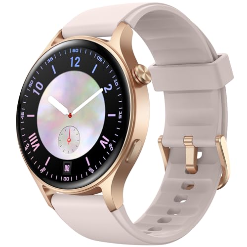 Smartwatch Damen Rund mit Telefonfunktion- 1.32" AMOLED Display, Fitnessuhr mit 110+ Sportmodi &3ATM, Fitness Tracker für iPhone/Android Schrittzähler mit Pulsmesser/ SpO2/ Schlafmonitor- Grau-rosa Smartwatch Damen Rund mit Telefonfunktion- 1.32" AMOLED Display, Fitnessuhr mit 110+ Sportmodi &3ATM, Fitness Tracker für iPhone/Android Schrittzähler mit Pulsmesser/ SpO2/ Schlafmonitor- Grau-rosa von Fitpolo