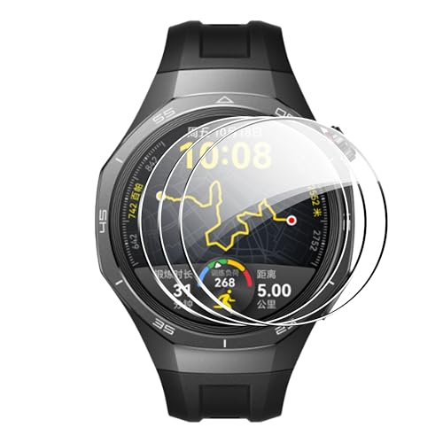 Fitudoos [3 Stück] Panzerglas Schutzfolie mit Huawei Watch GT 5/5 Pro 46mm,[Vollständige Abdeckung] [Blasenfreie] [Frei von Kratzern] HD Klar Displayschutzfolie. von Fitudoos