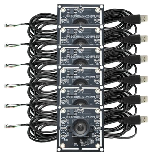 Fivetwofive 6 Stück 100-Grad-Kameramodul 1 MP OV9732 1280 X 720 USB Kostenloser Treiber Manueller, mit 2 Meter Kabel für WinXP/7/8/10 von Fivetwofive