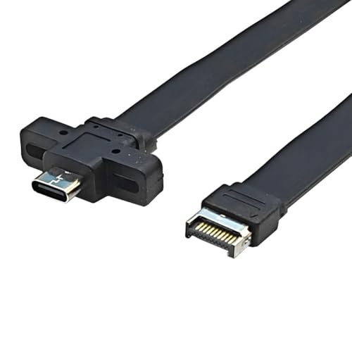 Fivetwofive Anschlüsse USB 3.2 Frontpanel-Verlängerungskabel, GEN2x2-Baffle-Kabel TYPE-E auf Gehäuse Type-C Front-C-Buchse 10G/20Gbps A von Fivetwofive