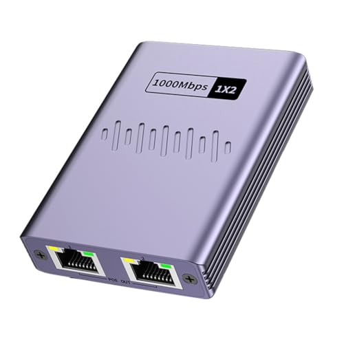 Fivetwofive POE-Netzwerkkabel-Splitter, 1 auf 2 Gigabit-Netzwerk-Splitter, Gleichzeitiger Netzwerk-Dreiwege-Übertragungs-Netzwerk-Switch von Fivetwofive