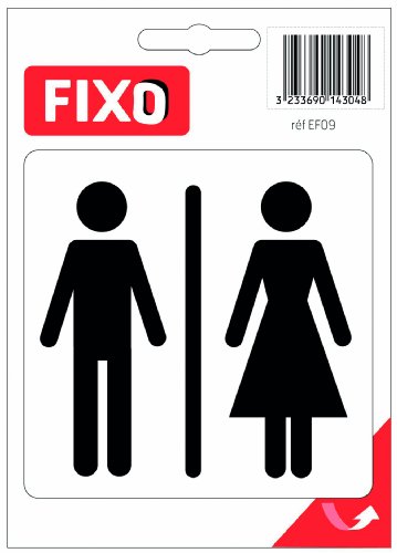 Fixo EF09 Stickers 100 x 100 mm „Unisex-WC“ von Fixo