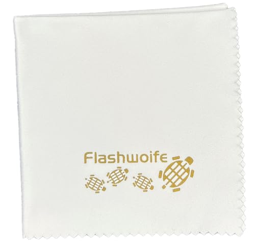 Flashwoife, extra feines Micro-Faser (Nano-Faser) Reinigungstuch, RT20W, Microfaser Putztuch 20x20 cm, weiß von Flashwoife