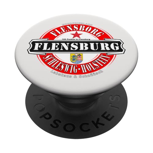 Flensburg Meer Schleswig-Holstein Ostsee Bier Fischbrötchen PopSockets Klebender PopGrip von Flensburg Meer Norden Digga Norddeutschland