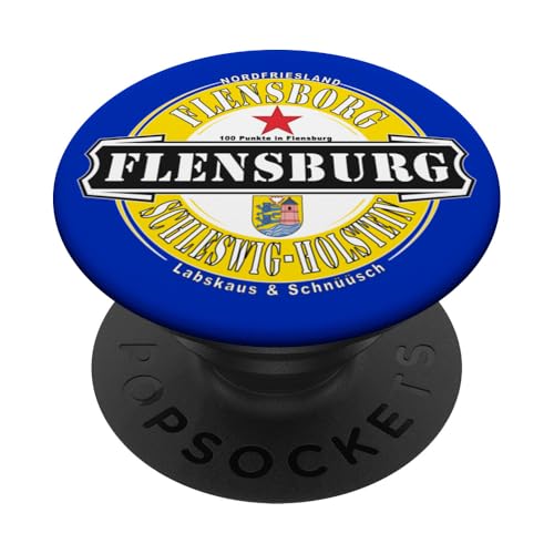 Flensburg Meer Schleswig-Holstein Ostsee Bier Fischbrötchen PopSockets Klebender PopGrip von Flensburg Meer Norden Digga Norddeutschland