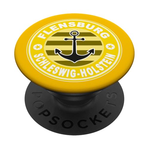 Flensburg Meer Schleswig-Holstein Ostsee Bier Fischbrötchen PopSockets Klebender PopGrip von Flensburg Meer Norden Digga Norddeutschland