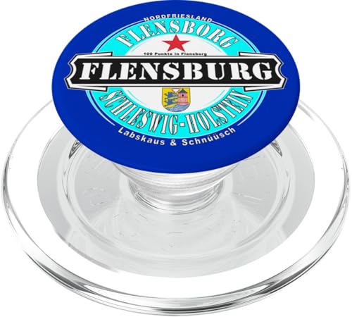 Flensburg Meer Schleswig-Holstein Ostsee Bier Fischbrötchen PopSockets PopGrip für MagSafe von Flensburg Meer Norden Digga Norddeutschland