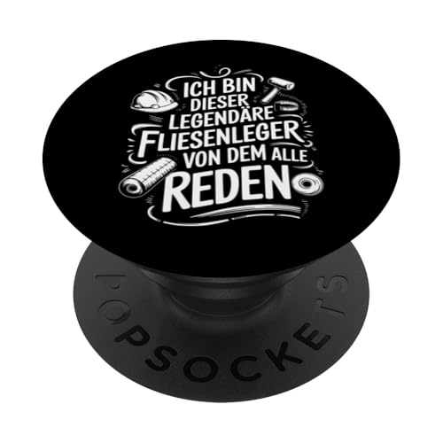 Fliesenleger Handwerker Fliese Baustelle Fliesenlegermeister PopSockets Klebender PopGrip von Fliesenleger & Fliesenlegermeister Geschenke