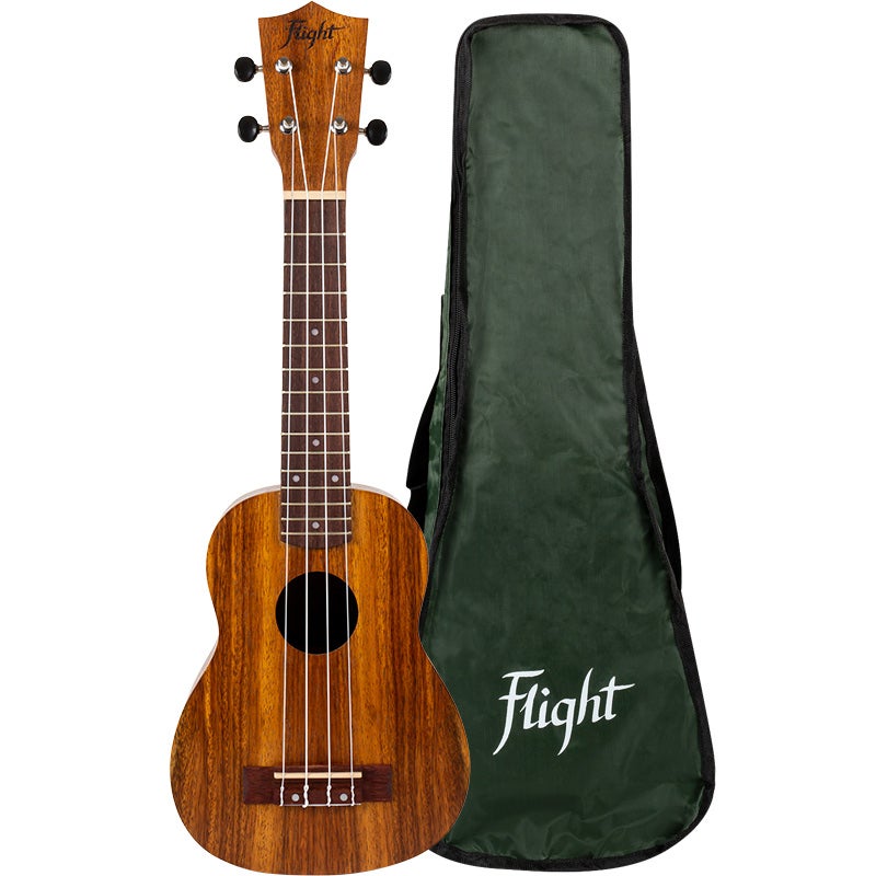 Flight Natural Series NUS200 Teak Wide-Nut Soprano Ukulele with Gig Bag von Flight