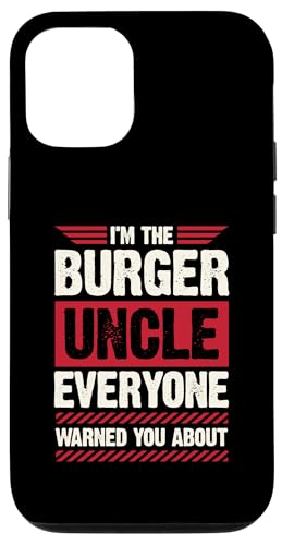 Ich bin der Burger-Onkel, vor dem dich alle gewarnt haben Hülle für iPhone 12/12 Pro von Flippin Cheesy Retro Style Burger Lover Merch