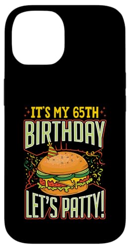 It's My 65th Birthday Let's Patty Burger-Thema Birthday Hülle für iPhone 14 von Flippin Cheesy Retro Style Burger Lover Merch