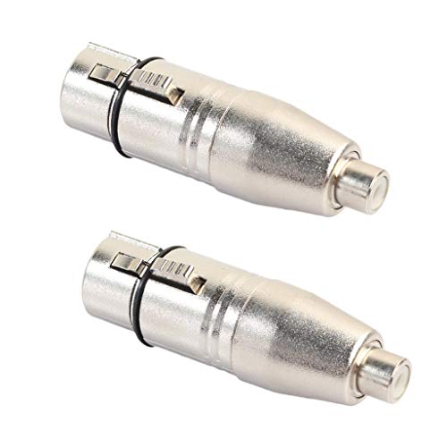 Flisdtry 2 x XLR-auf-Cinch-Adapter, Cinch-Buchse auf XLR-Buchse, Adapter-Stecker-Adapter von Flisdtry